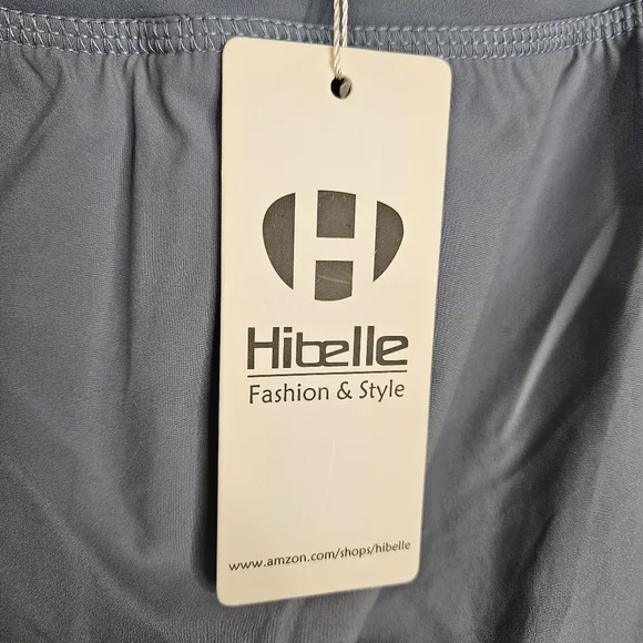 Hibelle Gray Blue Athletic Tennis Skirt Shorts Skort NWT Ladies Size Small - Picture 3 of 10